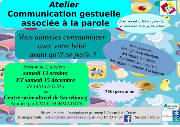 Affiche communication gestuelle 2018 centre socioculturel