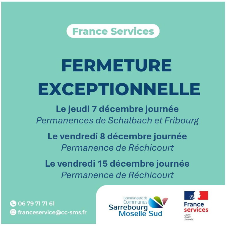 Fermeture fs decembre 2023